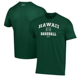 Hawaii Rainbow Warriors Under Armour Baseball Performance T-Shirt - Green