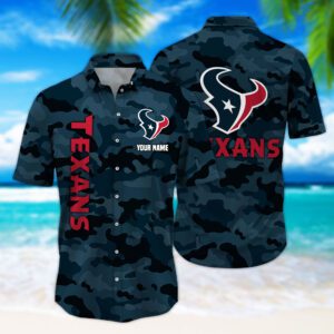 Houston Texans NFL Hawaiian Shirt Summer Shirt Custom Name Perfect Gift HSW1162