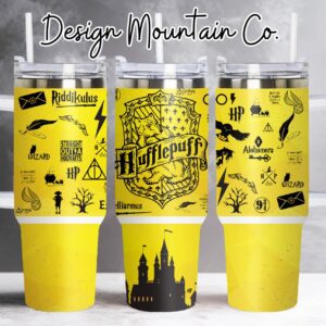 Hufflepuff Harry Potter Movies Custom Stanley Quencher 40oz Stainless Steel Tumbler MST10467