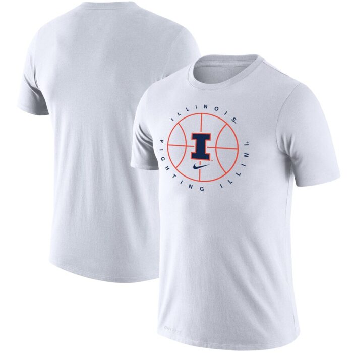 Illinois Fighting Illini Basketball Icon Legend Performance T-Shirt - White