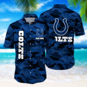 Indianapolis Colts NFL Hawaiian Shirt Summer Shirt Custom Name Perfect Gift HSW1158