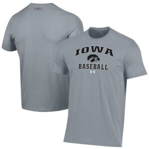 Iowa Hawkeyes Under Armour Baseball Performance T-Shirt - Gray