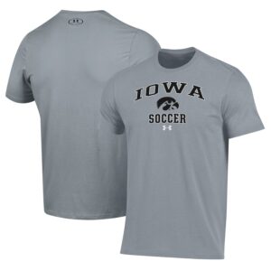 Iowa Hawkeyes Under Armour Soccer Arch Over Performance T-Shirt - Gray