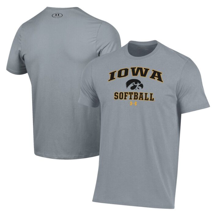 Iowa Hawkeyes Under Armour Softball Performance T-Shirt - Gray