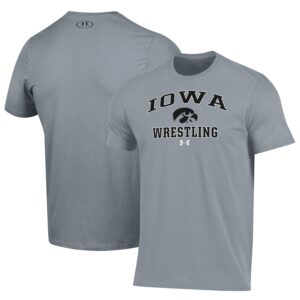 Iowa Hawkeyes Under Armour Wrestling Arch Over Performance T-Shirt - Gray