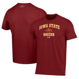 Iowa State Cyclones Under Armour Soccer Arch Over Performance T-Shirt - Cardinal