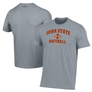 Iowa State Cyclones Under Armour Softball Performance T-Shirt - Gray