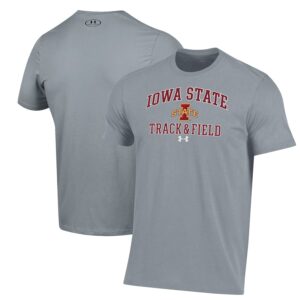 Iowa State Cyclones Under Armour Track & Field Performance T-Shirt - Gray