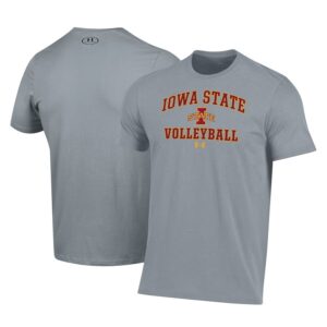 Iowa State Cyclones Under Armour Volleyball Arch Over Performance T-Shirt - Gray