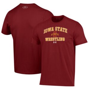 Iowa State Cyclones Under Armour Wrestling Arch Over Performance T-Shirt - Cardinal