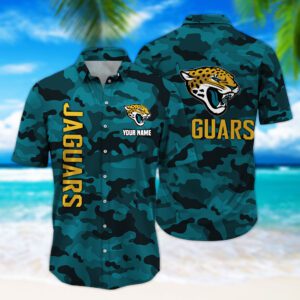 Jacksonville Jaguars NFL Hawaiian Shirt Summer Shirt Custom Name Perfect Gift HSW1159