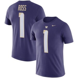 John Ross Washington Huskies Football Name & Number Performance T-Shirt - Purple