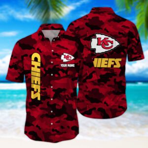 Kansas City Chiefs NFL Hawaiian Shirt Summer Shirt Custom Name Perfect Gift HSW1160