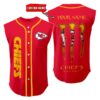 Kansas City Chiefs Sleeveless Baseball Jersey Tank Top Custom Name BBTJ1051