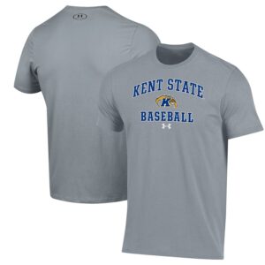 Kent State Golden Flashes Under Armour Baseball Performance T-Shirt - Gray