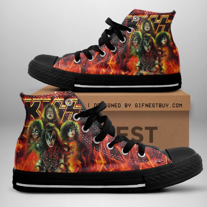 Kiss Band High Top Canvas Shoes  GHT1092