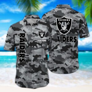Las Vegas Raiders NFL Hawaiian Shirt Summer Shirt Custom Name Perfect Gift HSW1161