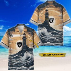 Las Vegas Raiders NFL Hawaiian Shirt Summer Shirt Custom Your Name HSW1238
