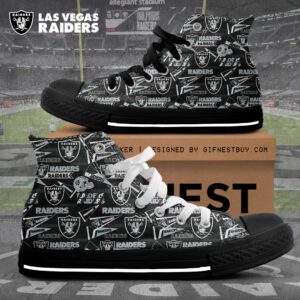 Las Vegas Raiders NFL High Top Canvas Shoes  GHT1148