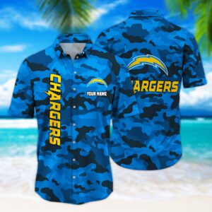 Los Angeles Chargers NFL Hawaiian Shirt Summer Shirt Custom Name Perfect Gift HSW1163