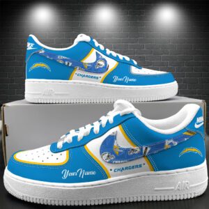 Los Angeles Chargers Personalized Air Force 1 Shoes AF1 Limited Sneakers Custom Name WAF10326