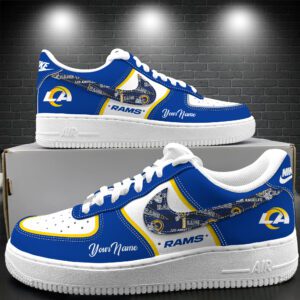 Los Angeles Rams Personalized Air Force 1 Shoes AF1 Limited Sneakers Custom Name WAF10322