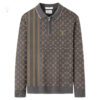 Louis Vuitton Zip Polo Sweatshirt For Men Collar Sweatshirt CPLS1059