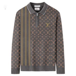 Louis Vuitton Zip Polo Sweatshirt For Men Collar Sweatshirt CPLS1059