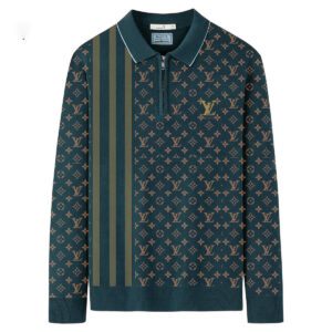 Louis Vuitton Zip Polo Sweatshirt For Men Collar Sweatshirt CPLS1060