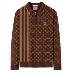 Louis Vuitton Zip Polo Sweatshirt For Men Collar Sweatshirt CPLS1061