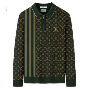 Louis Vuitton Zip Polo Sweatshirt For Men Collar Sweatshirt CPLS1062