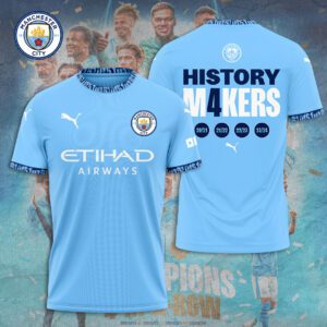 Manchester City Champions 4 In Row Premier League 2024 Unisex T-Shirt TSM1017