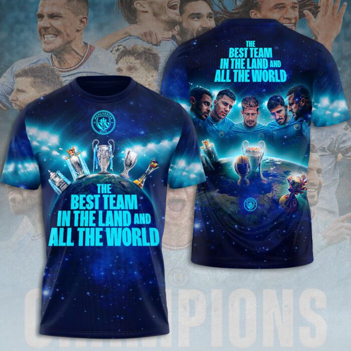 Manchester City Champions 4 In Row Premier League 2024 Unisex T-Shirt TSM1024