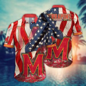Maryland Terrapins NCAA Independence Day Hawaii Shirt Summer Shirt HSW1031