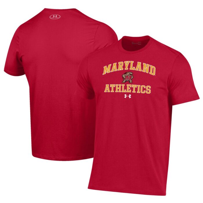 Maryland Terrapins Under Armour Athletics Performance T-Shirt - Red
