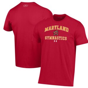 Maryland Terrapins Under Armour Gymnastics Performance T-Shirt - Red