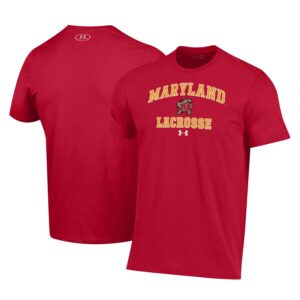 Maryland Terrapins Under Armour Lacrosse Arch Over Performance T-Shirt - Red