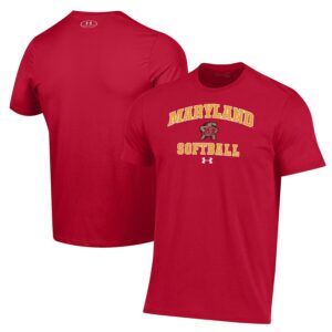 Maryland Terrapins Under Armour Softball Performance T-Shirt - Red
