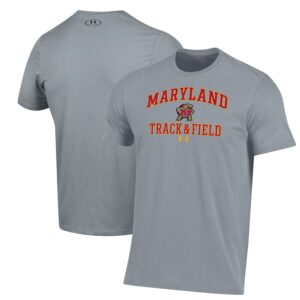 Maryland Terrapins Under Armour Track & Field Performance T-Shirt - Gray