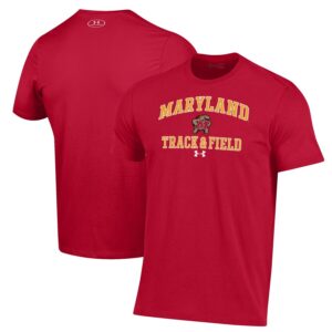 Maryland Terrapins Under Armour Track & Field Performance T-Shirt - Red