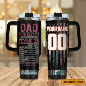 Miami Dolphins NFL Best Dad Ever Personalized Stanley Tumbler 40Oz