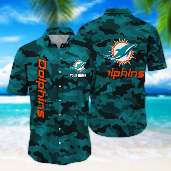 Miami Dolphins NFL Hawaiian Shirt Summer Shirt Custom Name Perfect Gift HSW1165