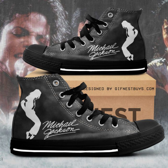 Michael Jackson High Top Canvas Shoes  GHT1008