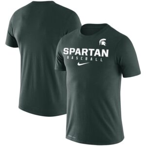 Michigan State Spartans Baseball Legend Slim Fit Performance T-Shirt - Green