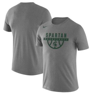 Michigan State Spartans Basketball Drop Legend Performance T-Shirt - Gray