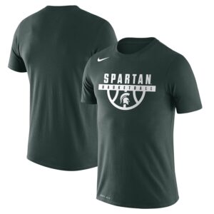 Michigan State Spartans Basketball Drop Legend Performance T-Shirt - Green