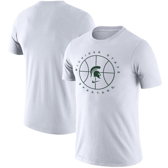 Michigan State Spartans Basketball Icon Legend Performance T-Shirt - White