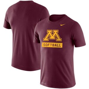 Minnesota Golden Gophers Softball Drop Legend Slim Fit Performance T-Shirt - Maroon