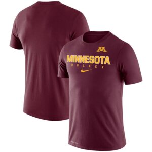 Minnesota Golden Gophers Team Hockey Legend Slim Fit Performance T-Shirt - Maroon