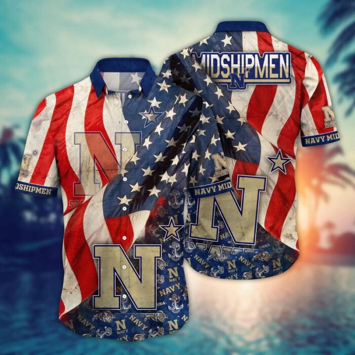 Navy Midshipmen NCAA Independence Day Hawaii Shirt Summer Shirt HSW1039